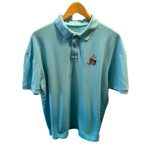 Disneyland Resort Polo Shirt Big Back Logo Size L Walt Disney World 100% Cotton